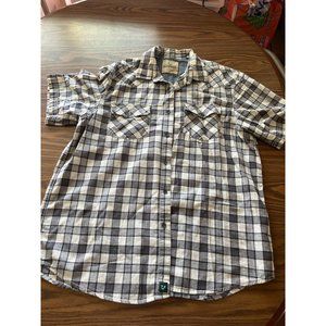 Outdoor Life men’s button collared plaid shirt size L